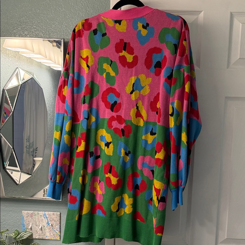 Farm Rio Colorful Patterned Cardigan Sweater - Picture 3 of 3